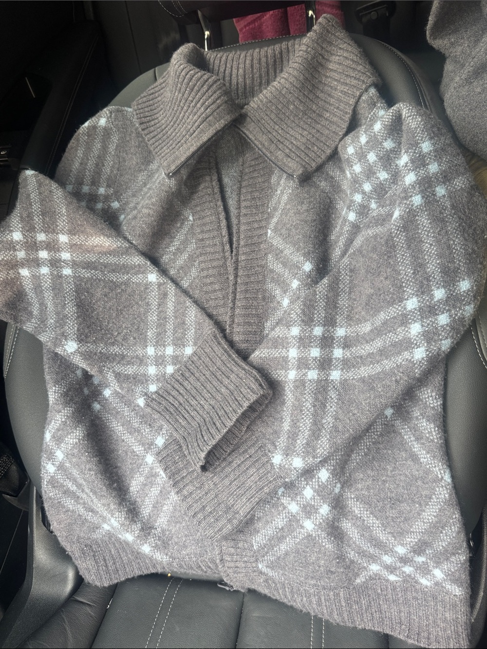 Pendleton Gray Plaid Zip-Front Women's Cardigan
